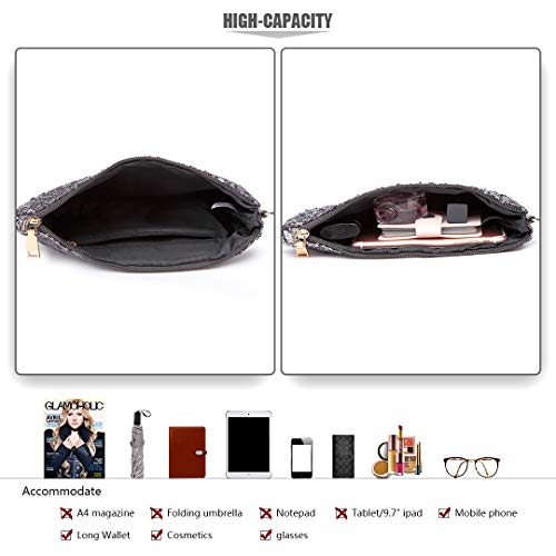 Shimmering Sequin Clutch: Miss Lulu Designer Handbag