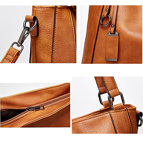 Large Leather Shoulder Bag for Business/School/Shopping Elegant