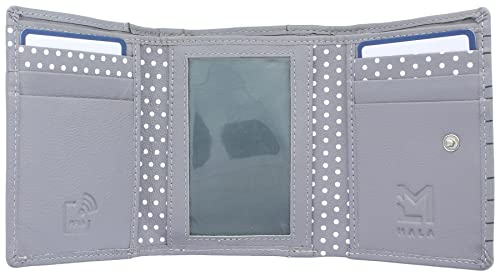 Mini Moonflower Leather Purse | RFID Blocking | Grey