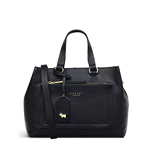 RADLEY London Black Leather Crossbody Handbag with Zipped Pocket