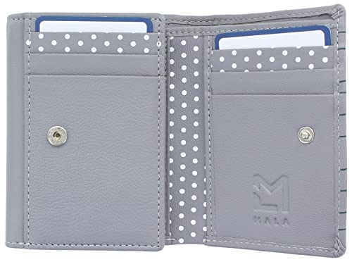 Mini Moonflower Leather Purse | RFID Blocking | Grey