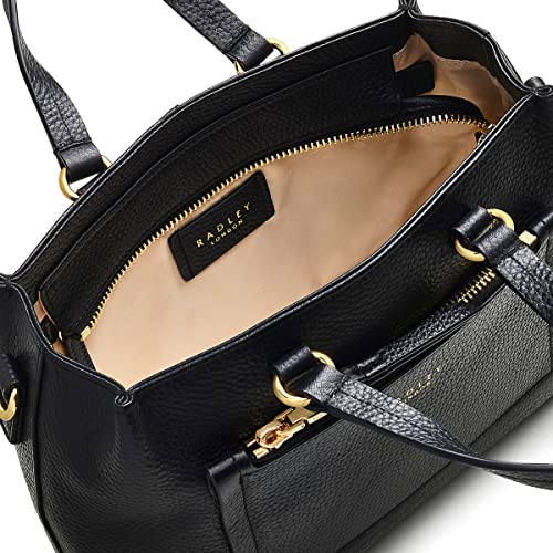 RADLEY London Black Leather Crossbody Handbag with Zipped Pocket