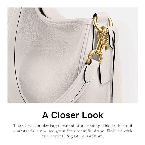 COACH Soft Leather Cary Shoulder Bag, Chalk Color