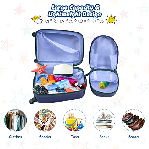 Kids Designer Luggage Set with Backpack (Lion+Elephant)