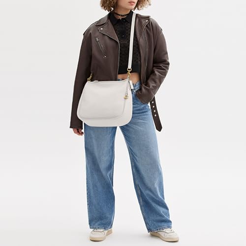 COACH Soft Leather Cary Shoulder Bag, Chalk Color