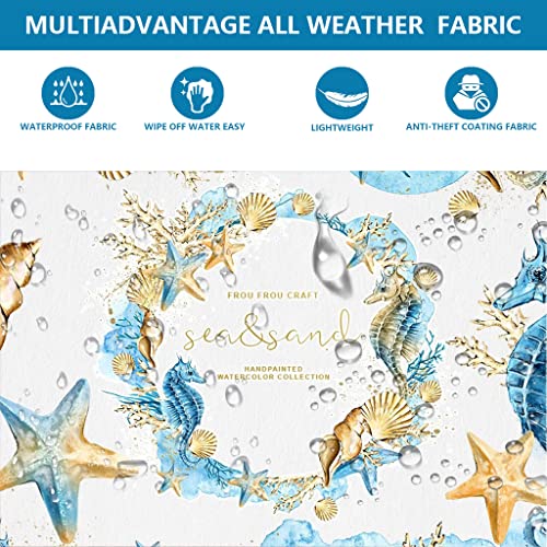 XL Hippocampus Designer Beach Bag - Waterproof & Foldable