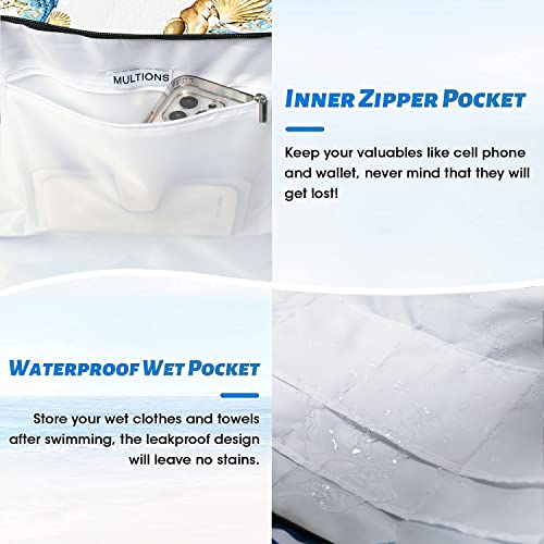 XL Hippocampus Designer Beach Bag - Waterproof & Foldable