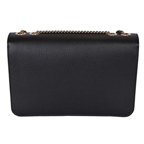 Gucci Damen Leder Geldbörse Crossbody Handtasche Schwarz