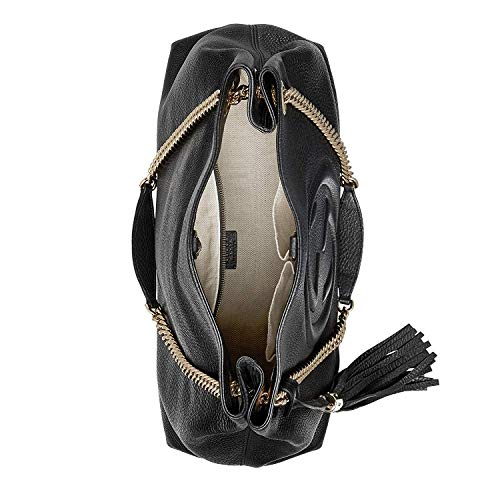 Gucci Soho Medium Black Leather Chain Shoulder Bag