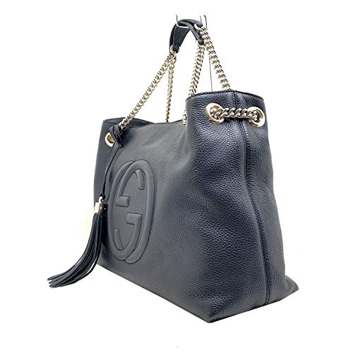 Gucci Soho Medium Black Leather Chain Shoulder Bag