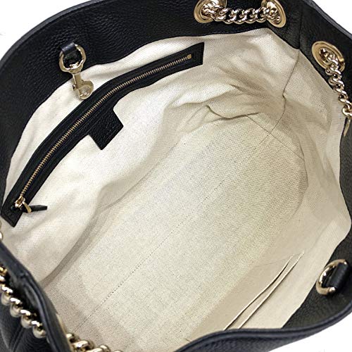 Gucci Soho Medium Black Leather Chain Shoulder Bag
