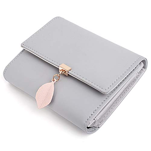 Stylish Grey Faux Leather UTO Women's RFID Wallet