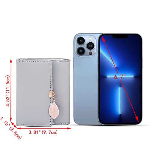 Stylish Grey Faux Leather UTO Women's RFID Wallet