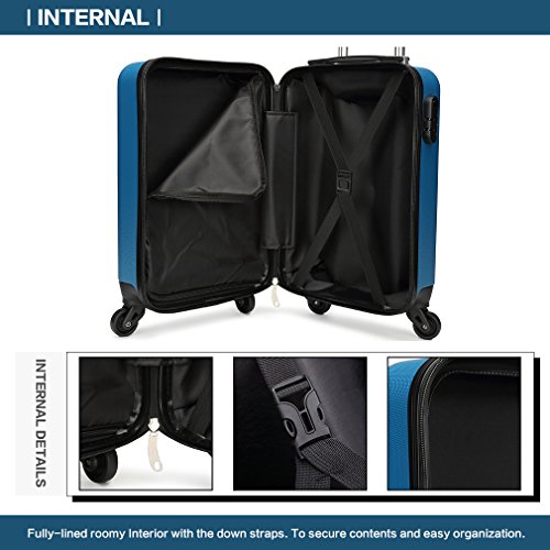 Kono 19" Designer Handbag Spinner Suitcase in Navy