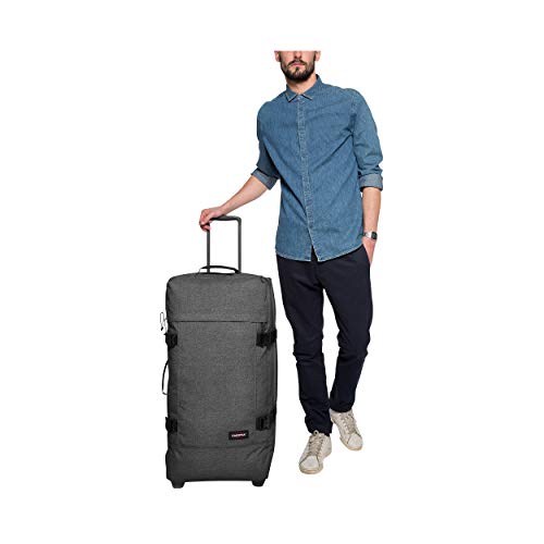 Eastpak Tranverz L Designer Suitcase, Black Denim 79cm