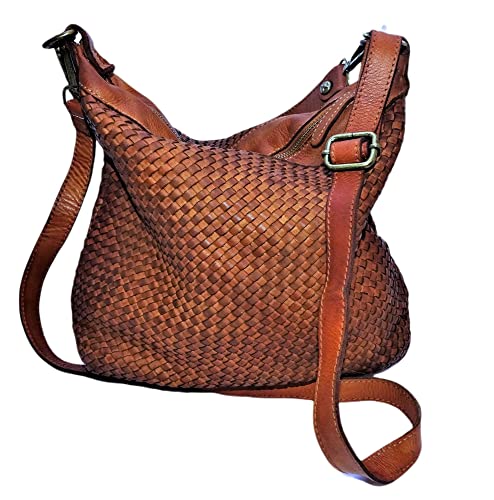 Brakumi Leather Shoulder Backpack: Vintage Large Brown