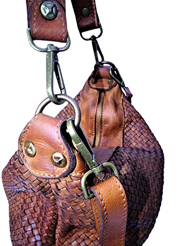 Brakumi Leather Shoulder Backpack: Vintage Large Brown