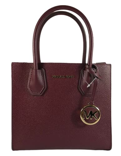 Medium Michael Kors Leather Messenger Crossbody in Merlot