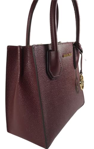 Medium Michael Kors Leather Messenger Crossbody in Merlot