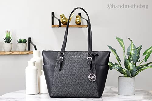 Michael Kors Black Signature Charlotte Large Tote