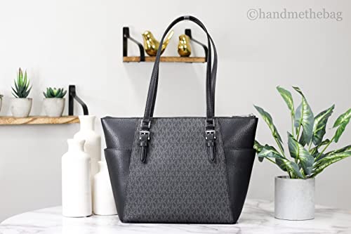 Michael Kors Black Signature Charlotte Large Tote