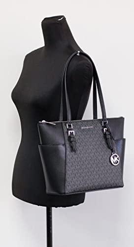 Michael Kors Black Signature Charlotte Large Tote