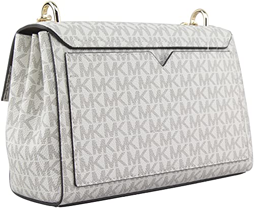 Michael Kors Two-Tone Logo Crossbody Bag in Vanilla