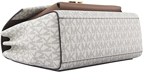 Michael Kors Two-Tone Logo Crossbody Bag in Vanilla