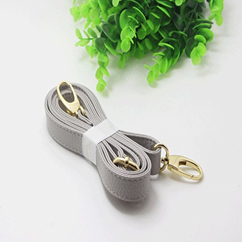 140cm Universal Leather Bag Strap for Designer Handbags (Light Grey)