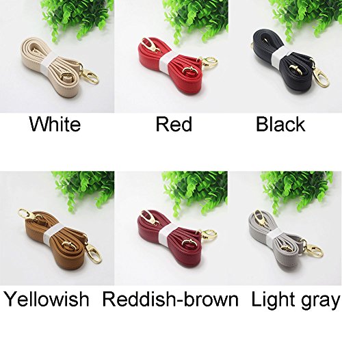 140cm Universal Leather Bag Strap for Designer Handbags (Light Grey)