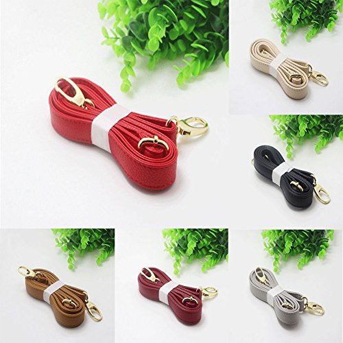 140cm Universal Leather Bag Strap for Designer Handbags (Light Grey)