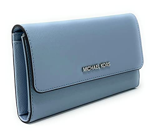 Michael Kors Pale Blue Jet Set Trifold Wallet