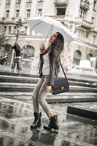 Designer Leather Crossbody Bag for Women - DIANA Black