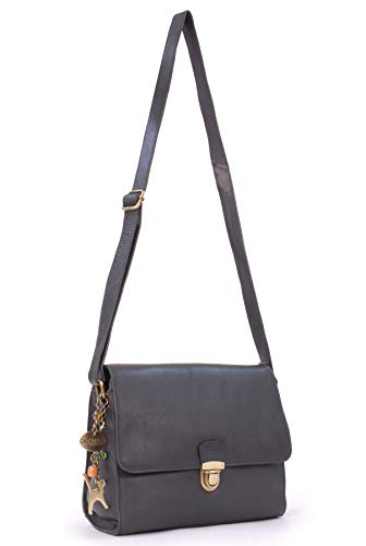 Designer Leather Crossbody Bag for Women - DIANA Black