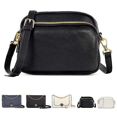 Black Genuine Leather Shoulder Bag for Women