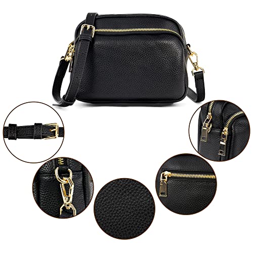 Black Genuine Leather Shoulder Bag for Women
