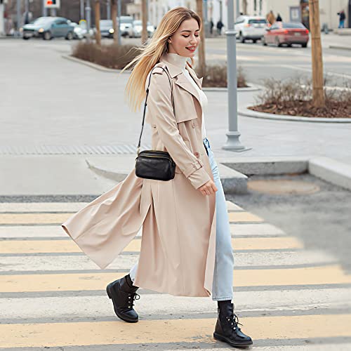 Black Genuine Leather Shoulder Bag for Women