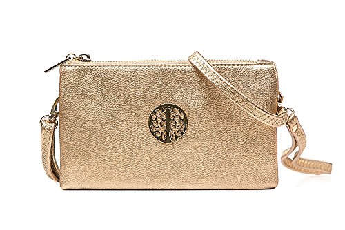 Long & Son Small Clutch, Wristlet, Shoulder Bag – Gold