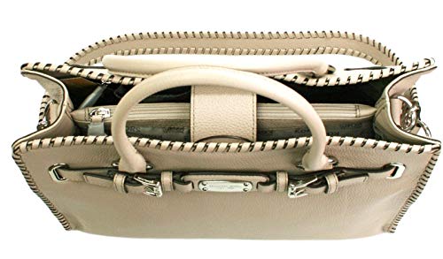 Designer Michael Kors Cement Grey Satchel Tote Handbag