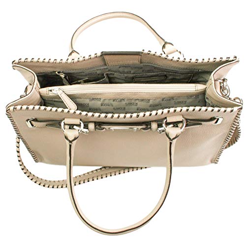 Designer Michael Kors Cement Grey Satchel Tote Handbag