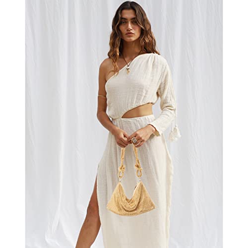 Gold Rhinestone Handbag: Chic Bling for Wedding Party