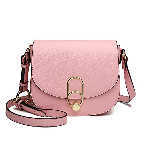 Pink Miss Lulu designer shoulder bag with tassel