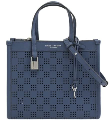 Marc Jacobs The Grind Mini Coated Leather Crossbody (Blue Sea)