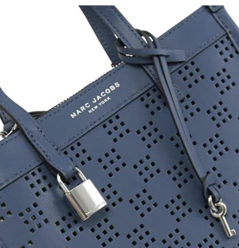 Marc Jacobs The Grind Mini Coated Leather Crossbody (Blue Sea)