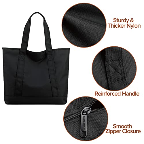 Maymooner Black Tote Bag: Large Capacity Designer Handbag