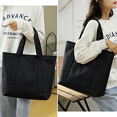 Maymooner Black Tote Bag: Large Capacity Designer Handbag