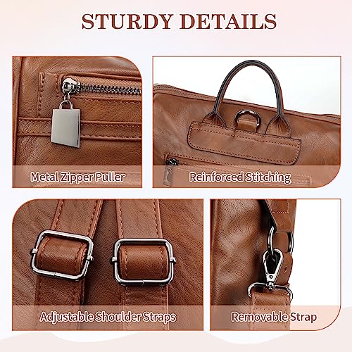 VASCHY Vegan Leather Fashion Backpack Handbags for Women