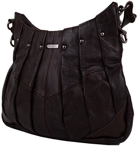 Trendy Leather Handbag in Black, Brown, Tan, Red