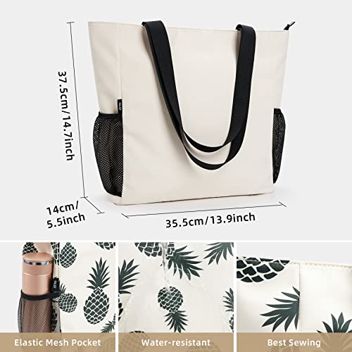 Large Floral Tote Bag, Waterproof Shoulder Handbag