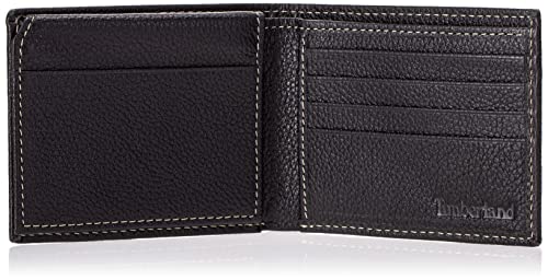 Timberland Black Leather Wallet with Attached Flip Pocket